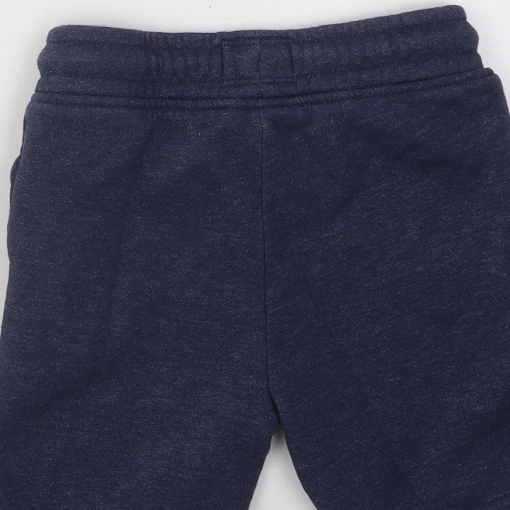 Primark Boys Blue Cotton Sweat Shorts Size 3-4 Years Regular Drawstring