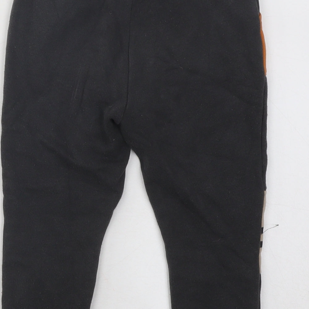 George Boys Grey Cotton Jogger Trousers Size 2-3 Years Regular Drawstring - Tiger