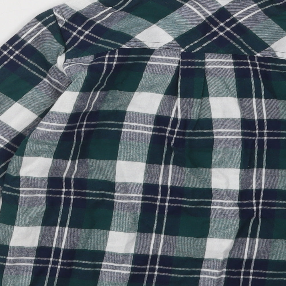 Mo Kids Boys Green Plaid Cotton Basic Button-Up Size 2-3 Years Collared Button
