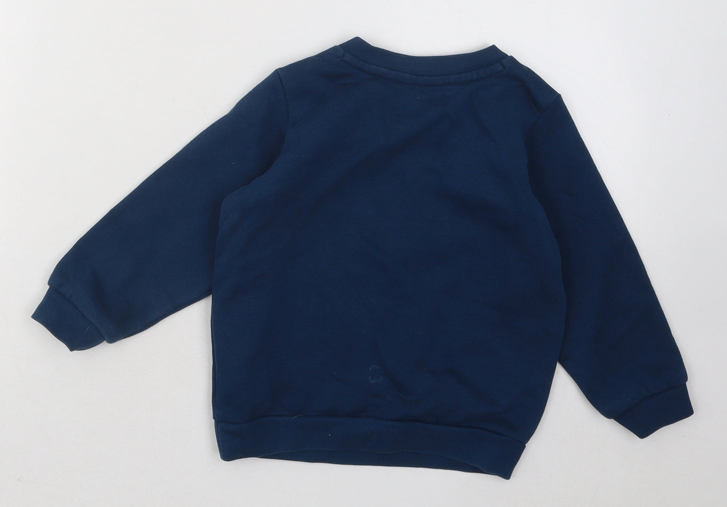 PUMA Boys Blue Cotton Pullover Jumper Size 12-18 Months Snap