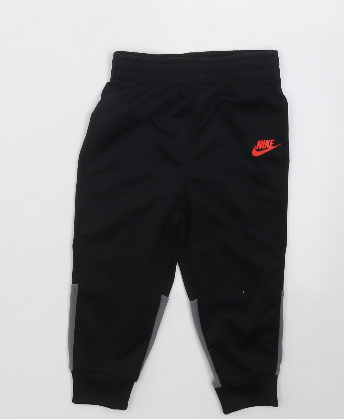 Nike Boys Black Colourblock Polyester Jogger Trousers Size 18 Months Pullover