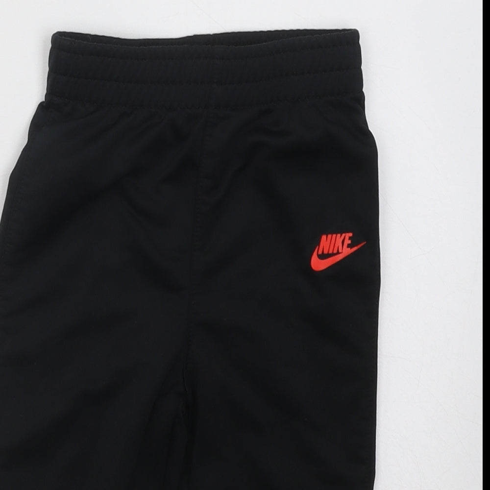 Nike Boys Black Colourblock Polyester Jogger Trousers Size 18 Months Pullover