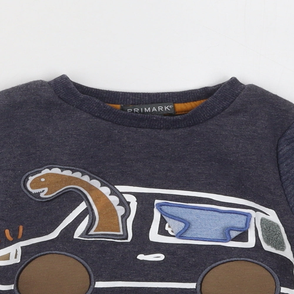 Primark Boys Blue Cotton Pullover Sweatshirt Size 2-3 Years Pullover - Beep Beep