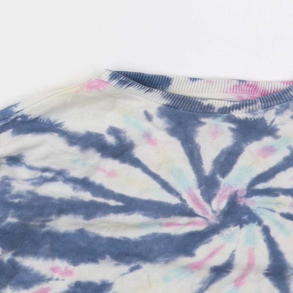 NEXT Girls Multicoloured Geometric Cotton Pullover Sweatshirt Size 4 Years Pullover