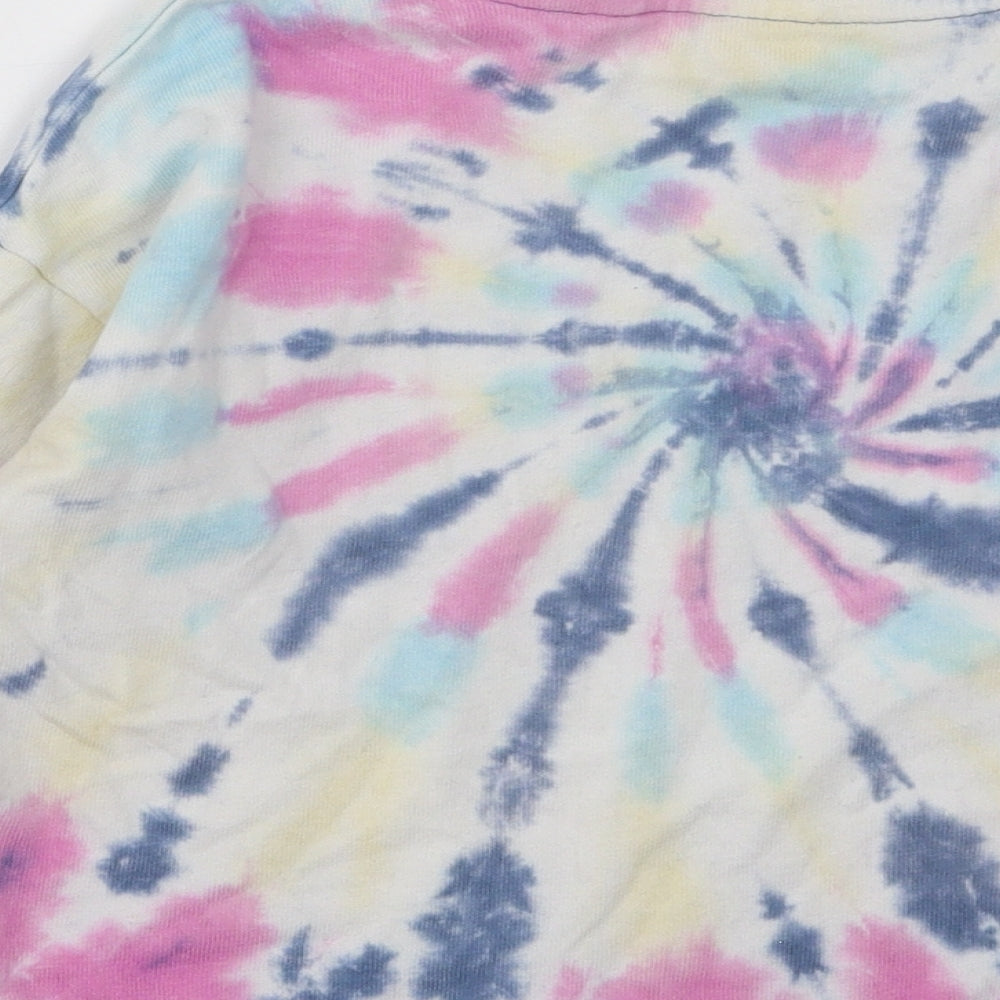 NEXT Girls Multicoloured Geometric Cotton Pullover Sweatshirt Size 4 Years Pullover