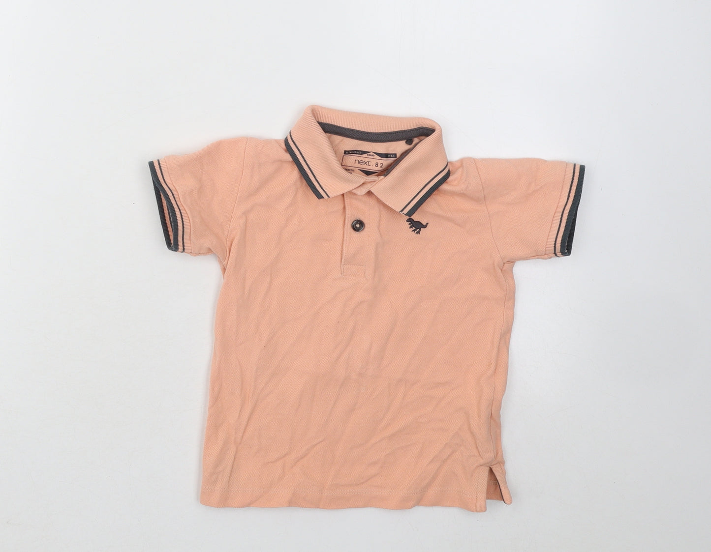 NEXT Boys Orange Cotton Basic Polo Size 18-24 Months Collared Button