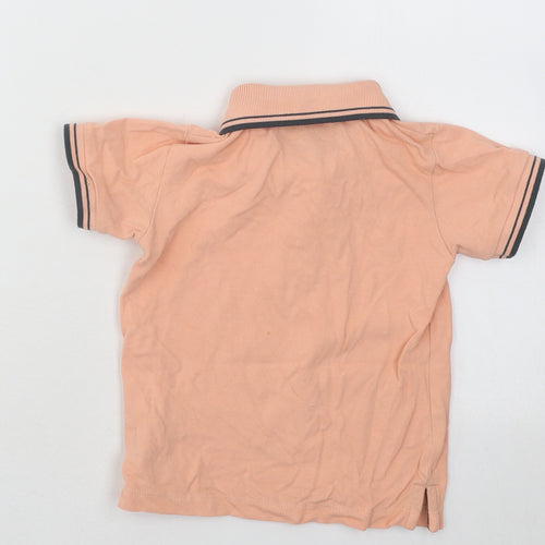 NEXT Boys Orange Cotton Basic Polo Size 18-24 Months Collared Button