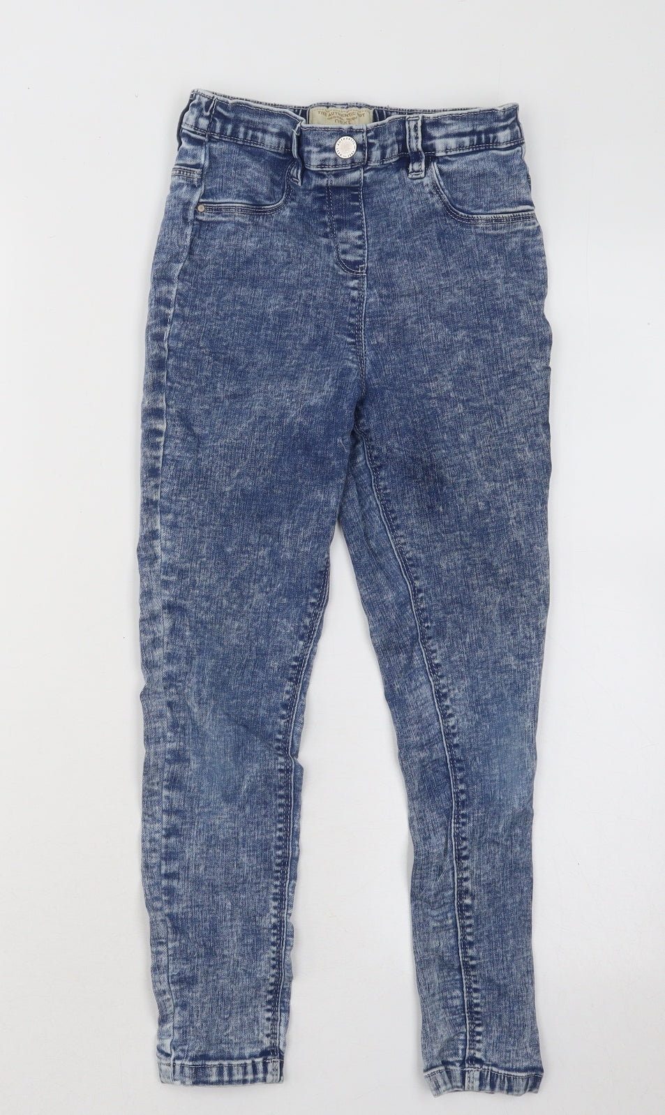 NEXT Boys Blue Cotton Skinny Jeans Size 9 Years Regular Button