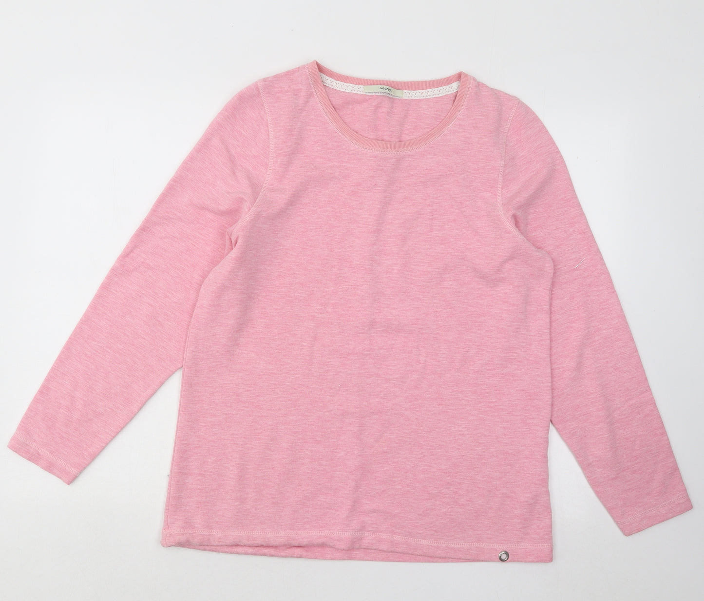 George Womens Pink Cotton Pullover Sweatshirt Size 12 Pullover