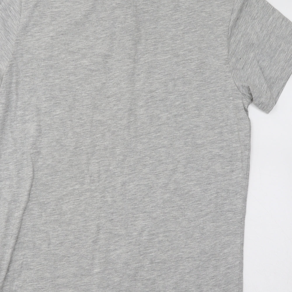 Firetrap Mens Grey Cotton Polo Size S Collared Button
