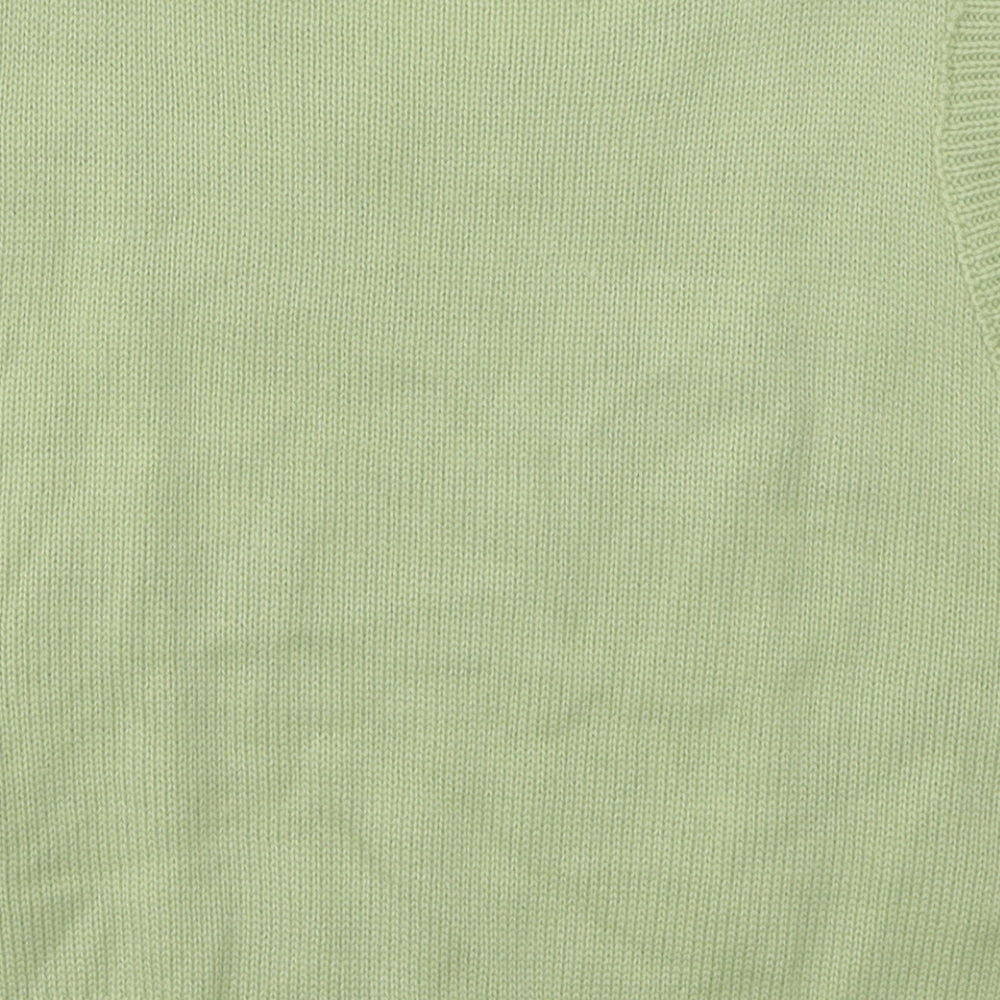 SheIn Womens Green Round Neck Geometric Acrylic Pullover Jumper Size S - Strawberries