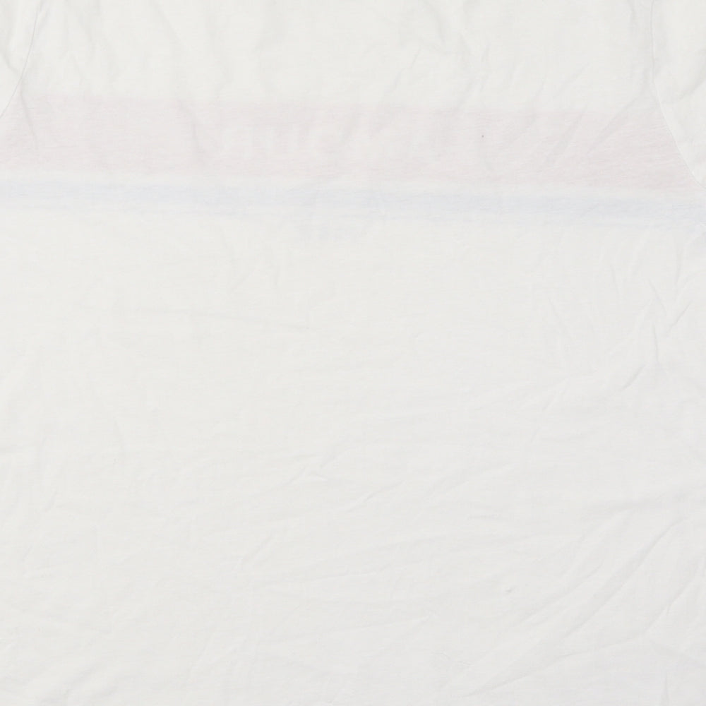 Primark Womens White Cotton Basic T-Shirt Size 14 Round Neck - Amour Paris