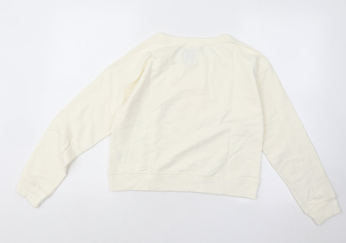 Jack Wills Womens White Cotton Pullover Sweatshirt Size 6 Pullover