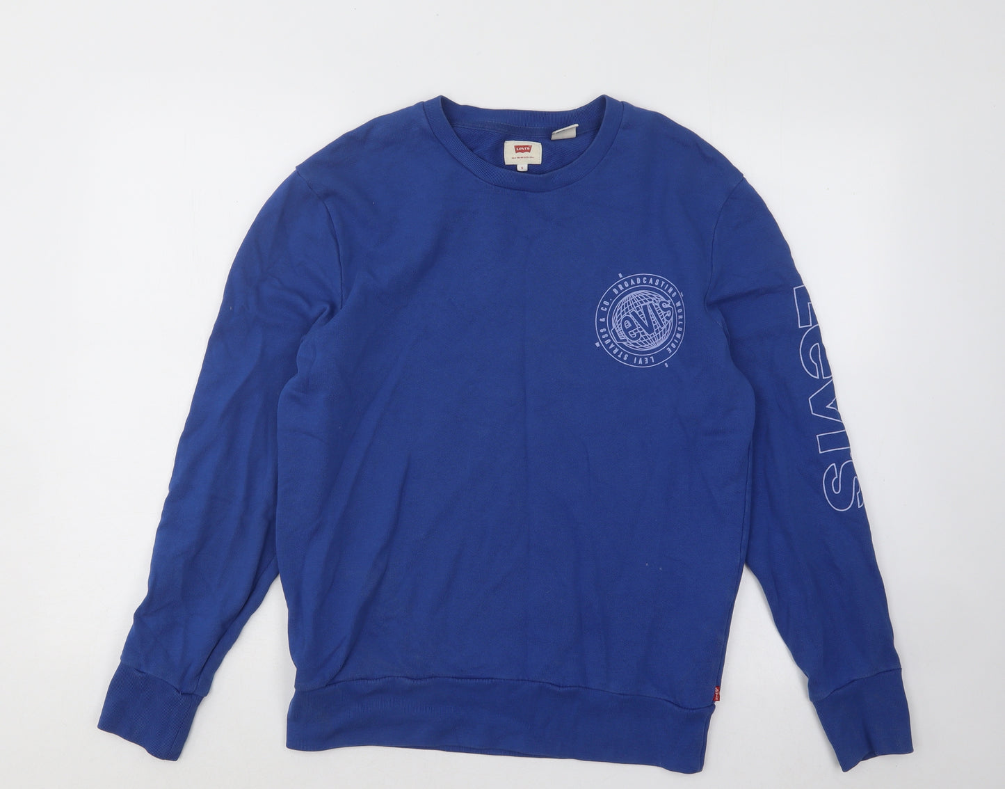Levi's Mens Blue Cotton Pullover Sweatshirt Size S