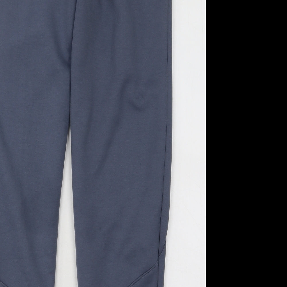 Dunnes Stores Mens Blue Cotton Jogger Trousers Size S L26 in Regular Drawstring
