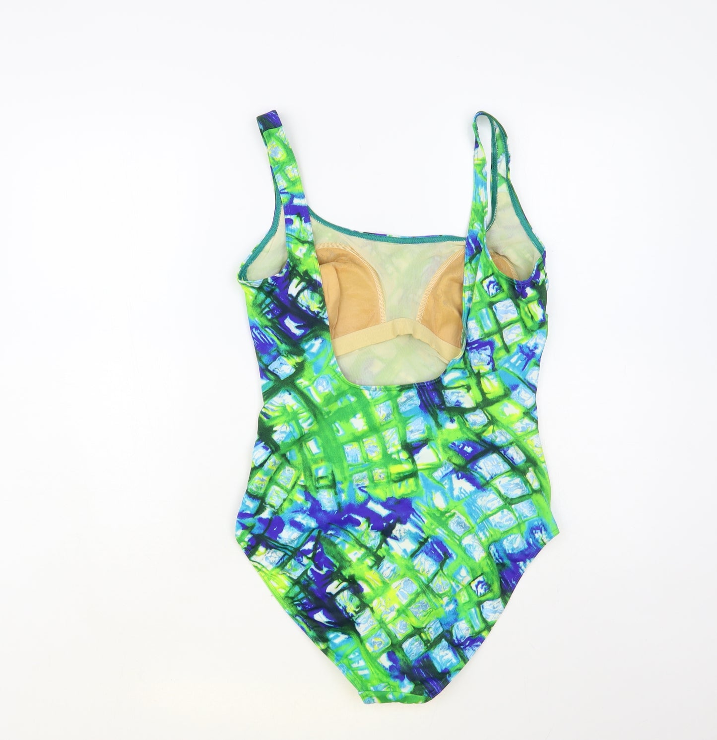Slix Womens Multicoloured Geometric Nylon One Piece Size 18
