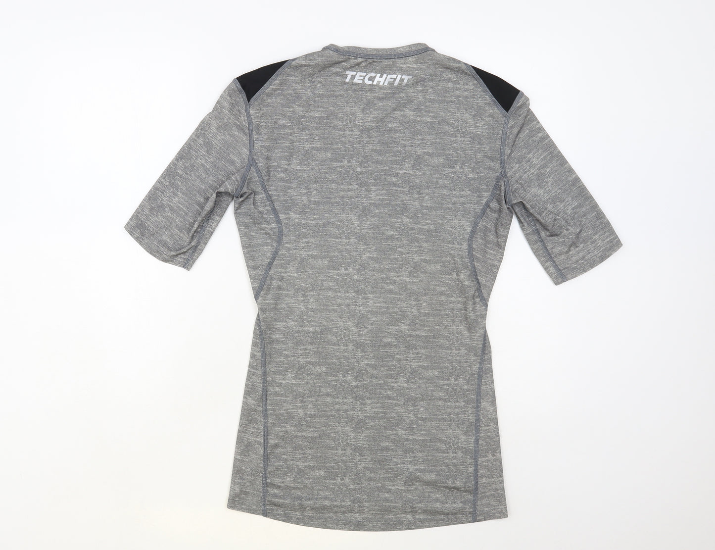 adidas Womens Grey Polyester Pullover T-Shirt Size M Crew Neck Pullover