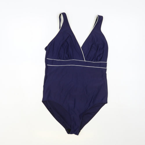 F&F Womens Blue Nylon One Piece Size 16