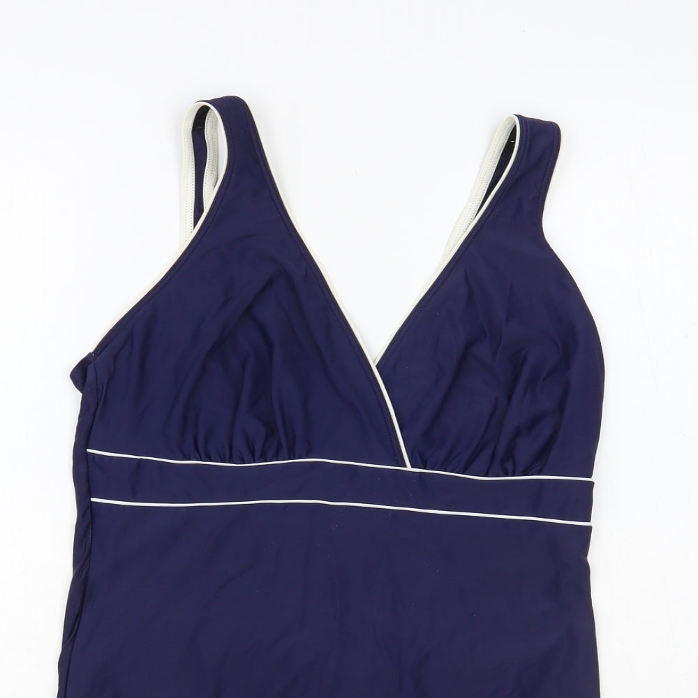 F&F Womens Blue Nylon One Piece Size 16