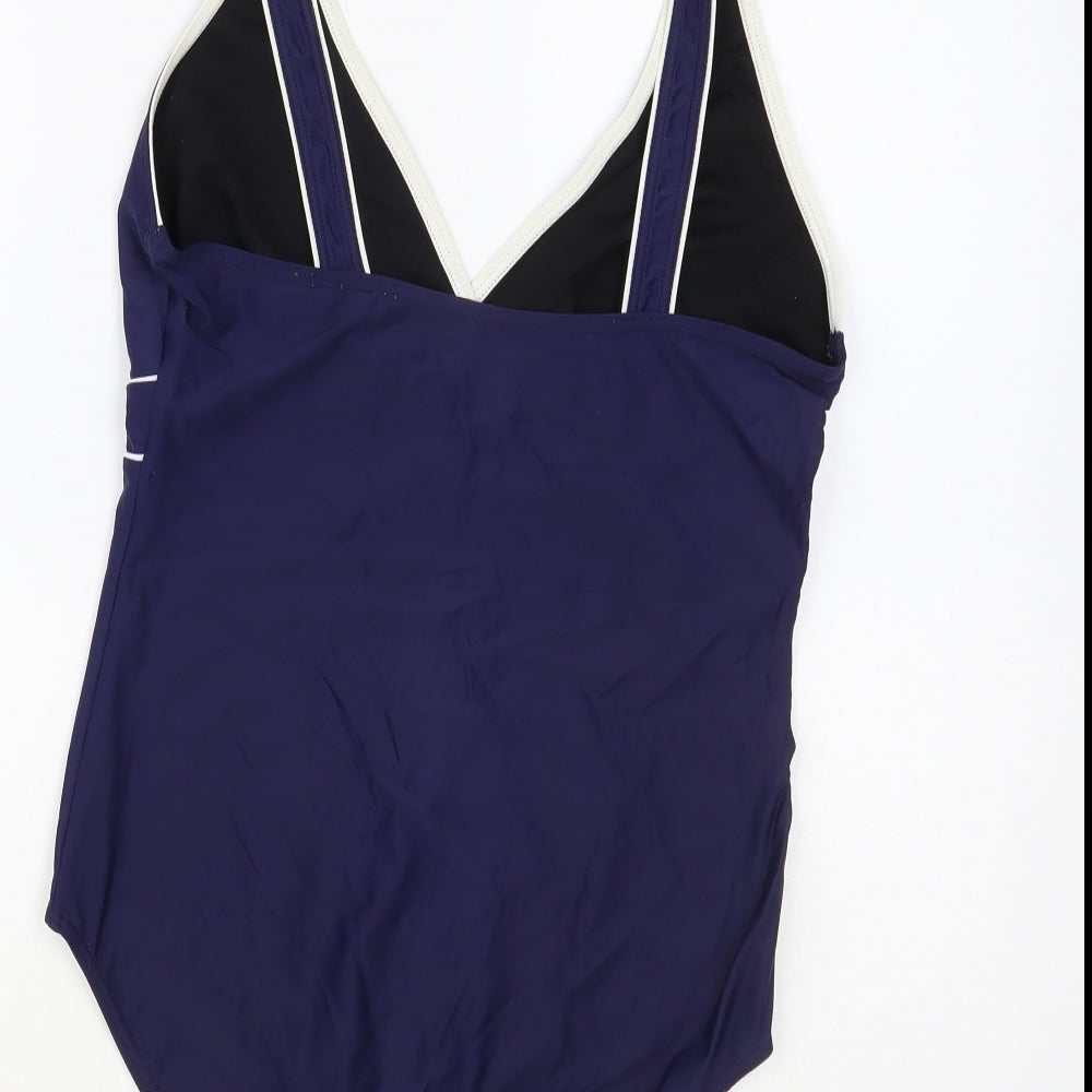 F&F Womens Blue Nylon One Piece Size 16