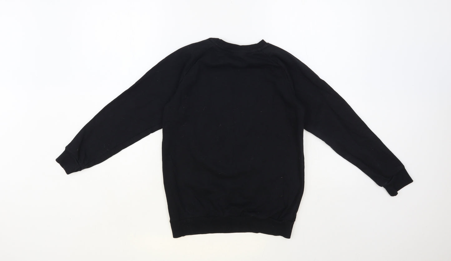 TU Boys Black Cotton Pullover Sweatshirt Size 11 Years Pullover - Star Wars
