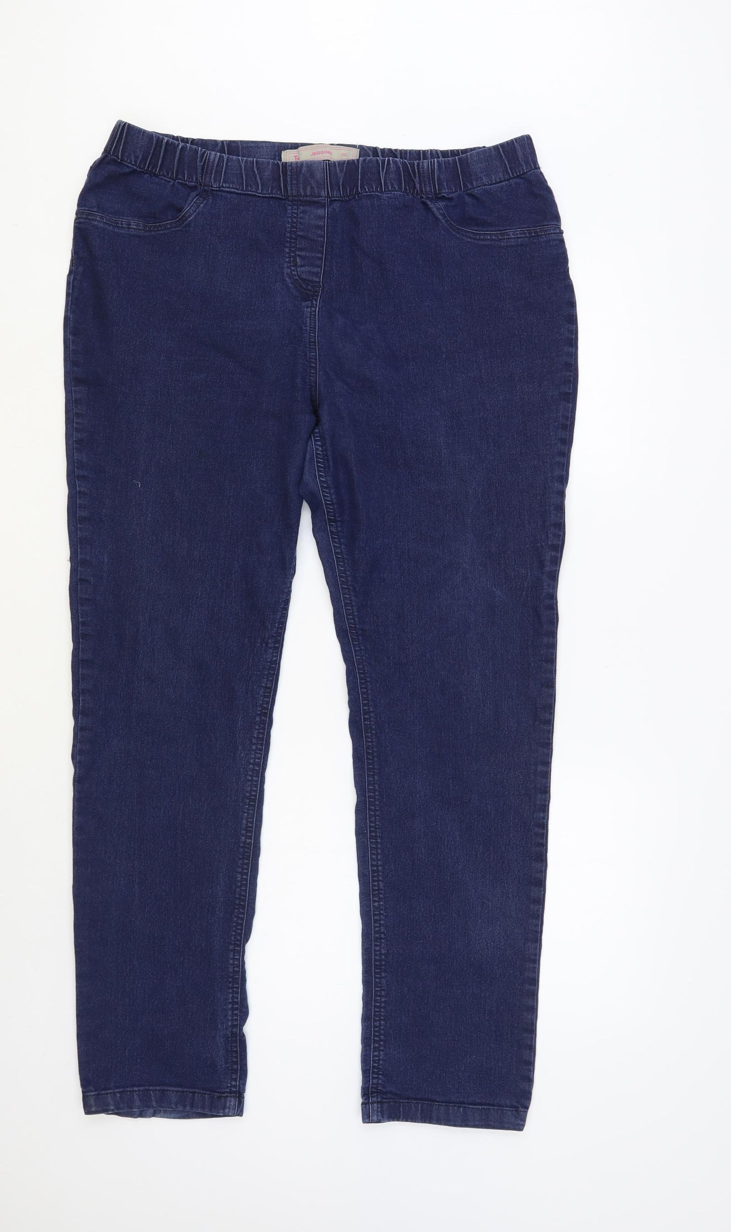 TU Womens Blue Cotton Jegging Jeans Size 20 L30 in Regular