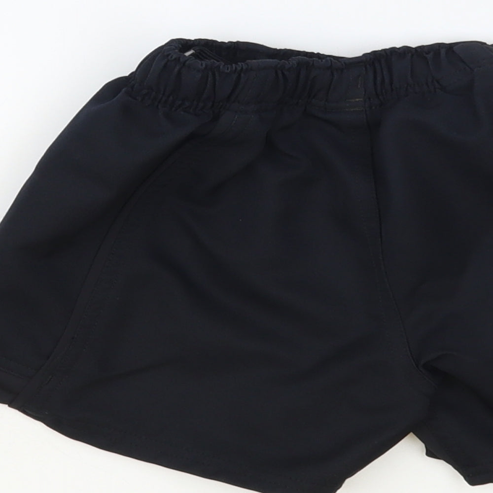 Canterbury Boys Black Polyester Sweat Shorts Size 8 Years Regular
