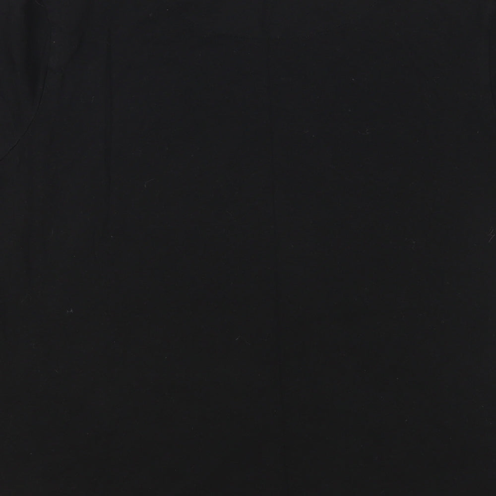 Primark Womens Black Cotton Basic T-Shirt Size 12 Crew Neck - Looney Tunes