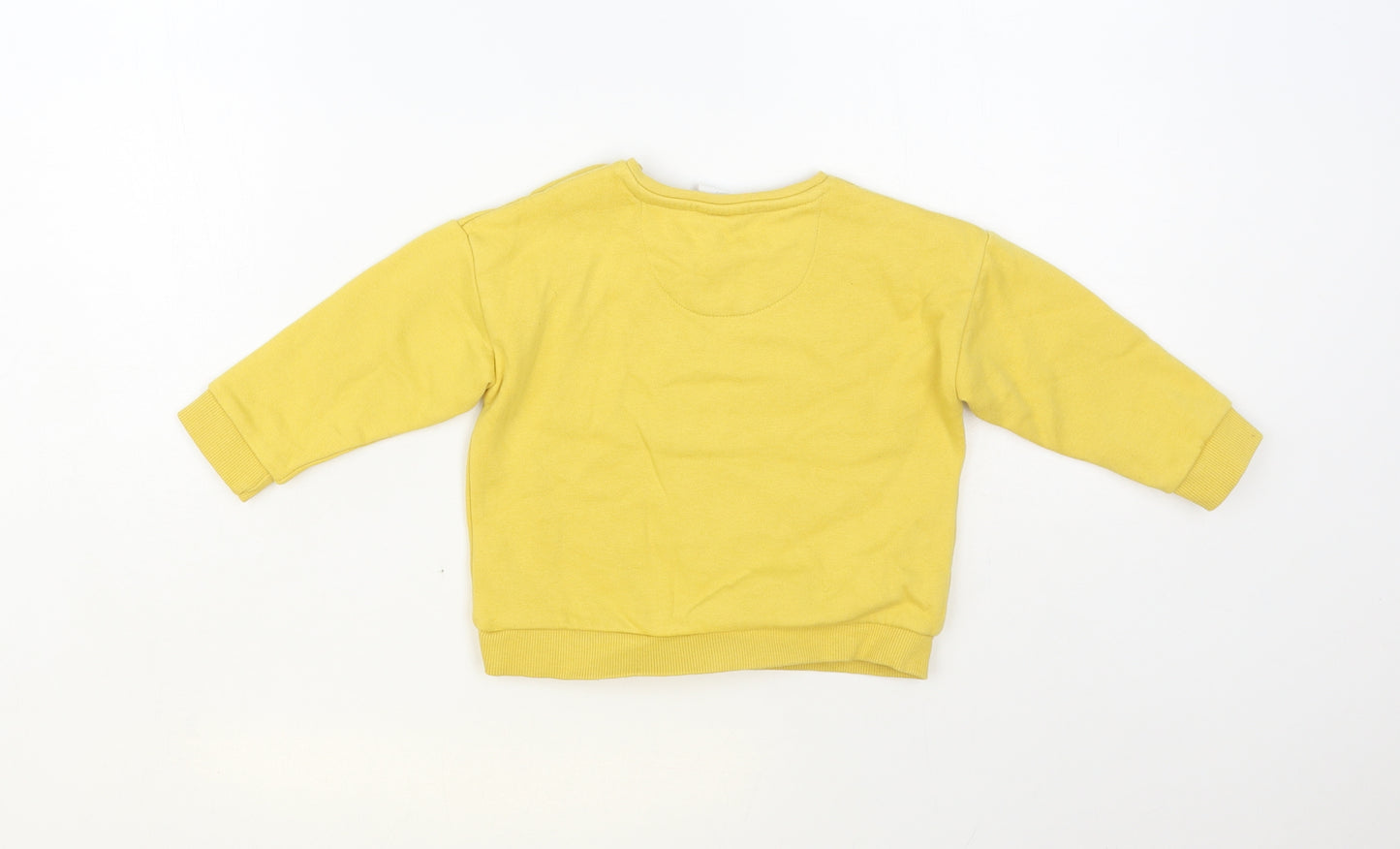 F&F Baby Yellow Cotton Pullover Jumper Size 9-12 Months Snap - Minnie Mosue