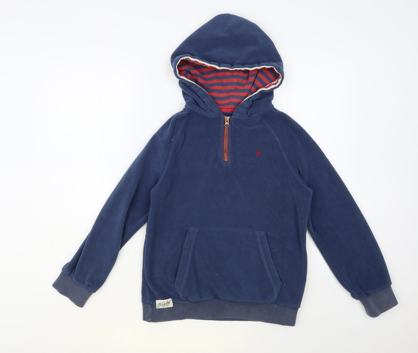 Joules Boys Blue Polyester Pullover Hoodie Size 11-12 Years Zip