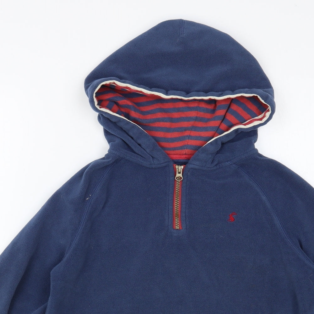 Joules Boys Blue Polyester Pullover Hoodie Size 11-12 Years Zip