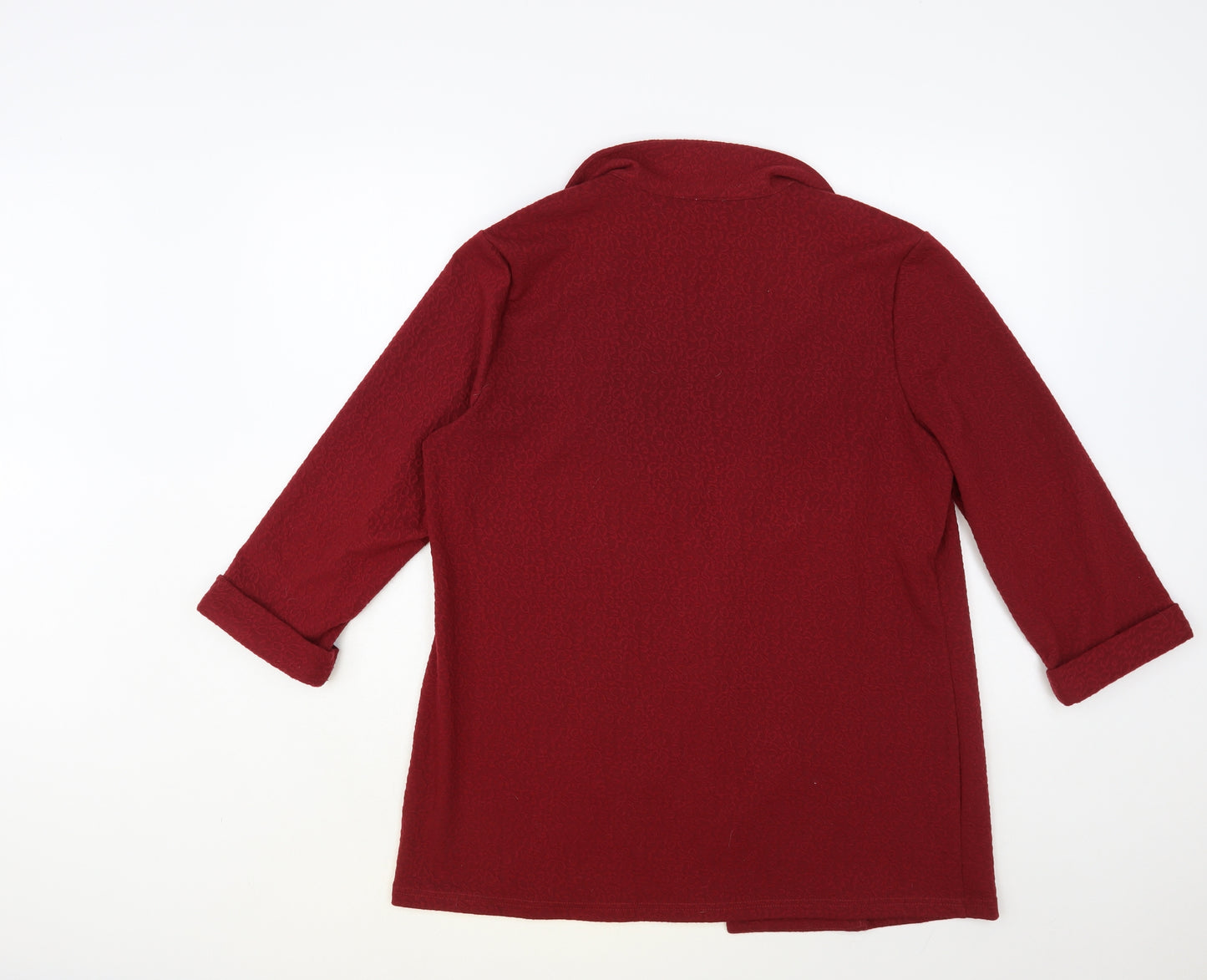 Papaya Womens Red Jacket Blazer Size 16 - Textured