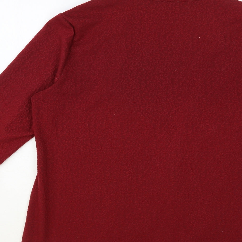 Papaya Womens Red Jacket Blazer Size 16 - Textured