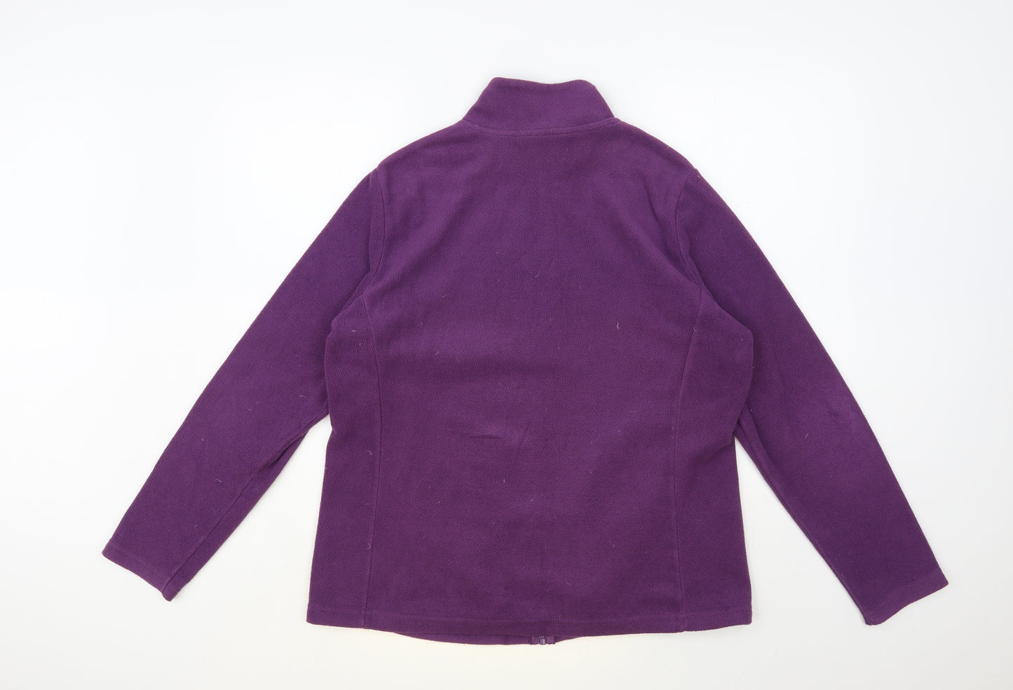 Dunnes Stores Womens Purple Polyester Full Zip Sweatshirt Size L Zip