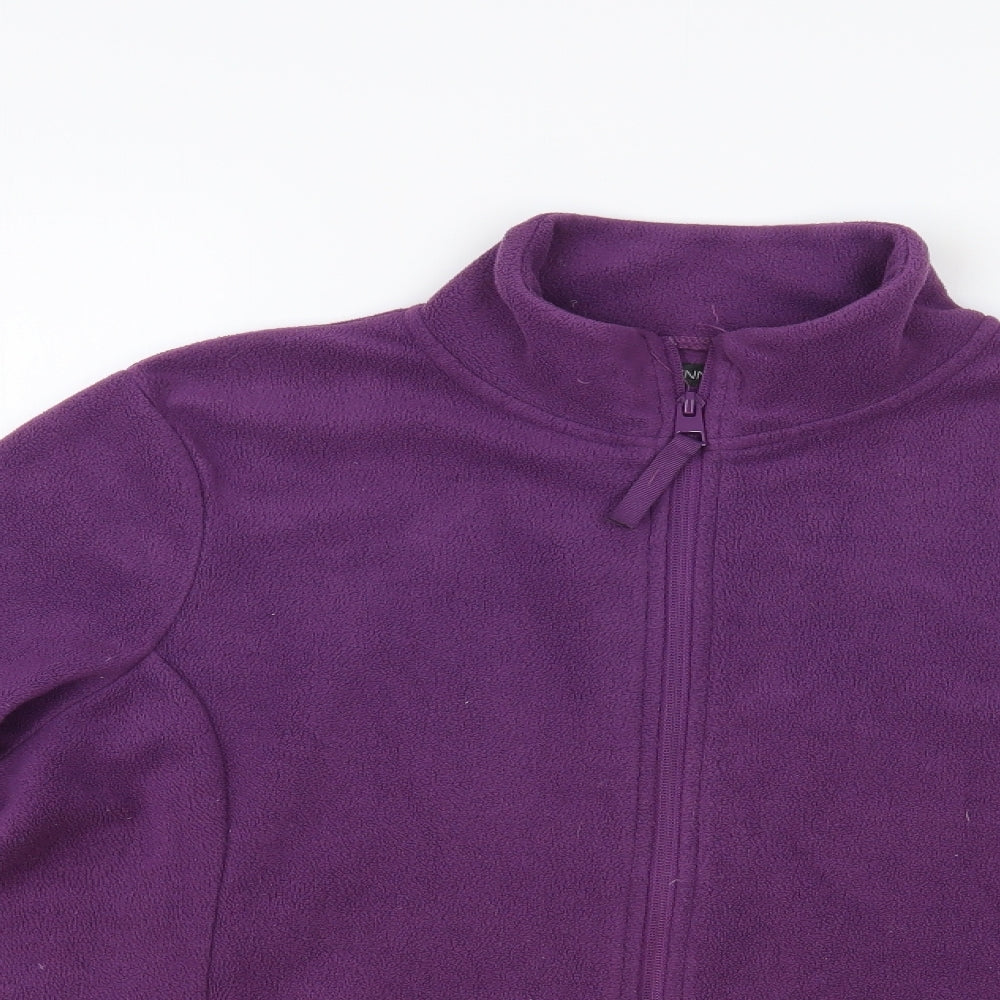 Dunnes Stores Womens Purple Polyester Full Zip Sweatshirt Size L Zip