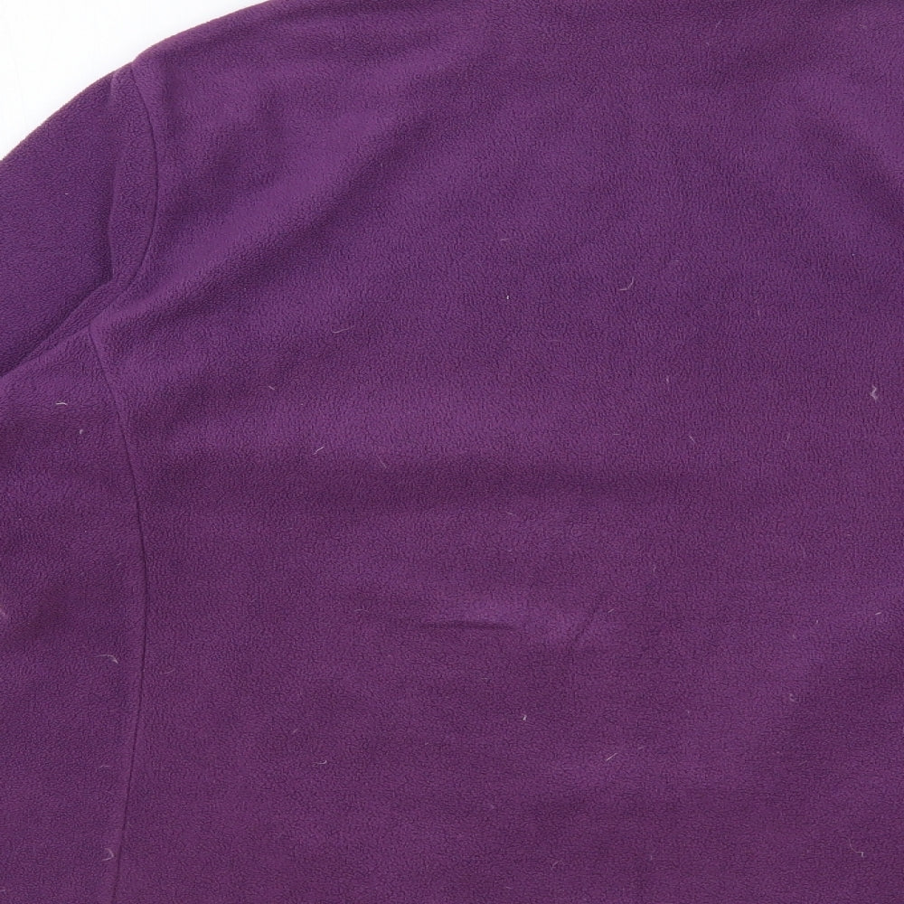 Dunnes Stores Womens Purple Polyester Full Zip Sweatshirt Size L Zip