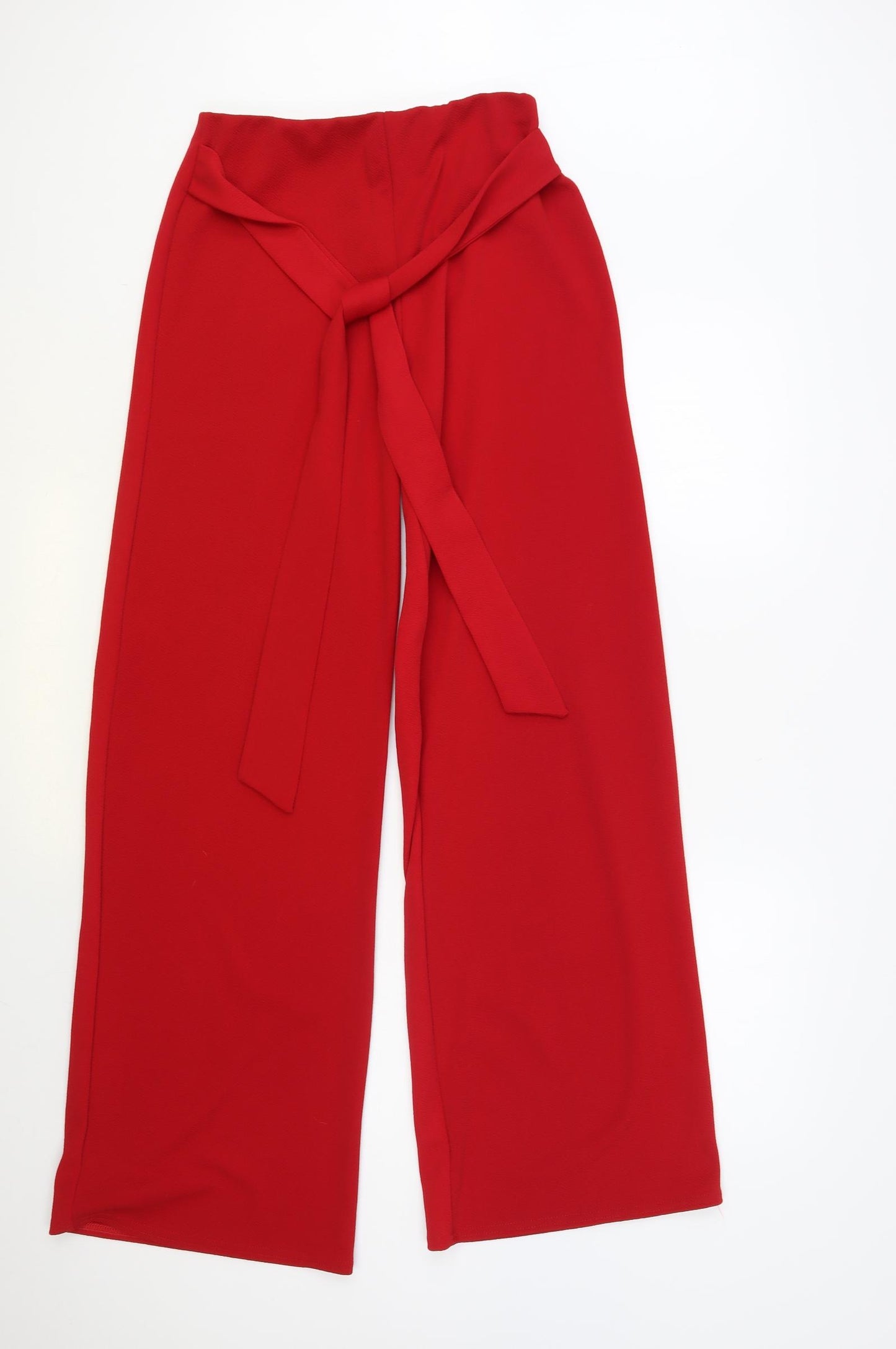 I SAW IT FIRST Womens Red Polyester Trousers Size 14 L32 in Regular