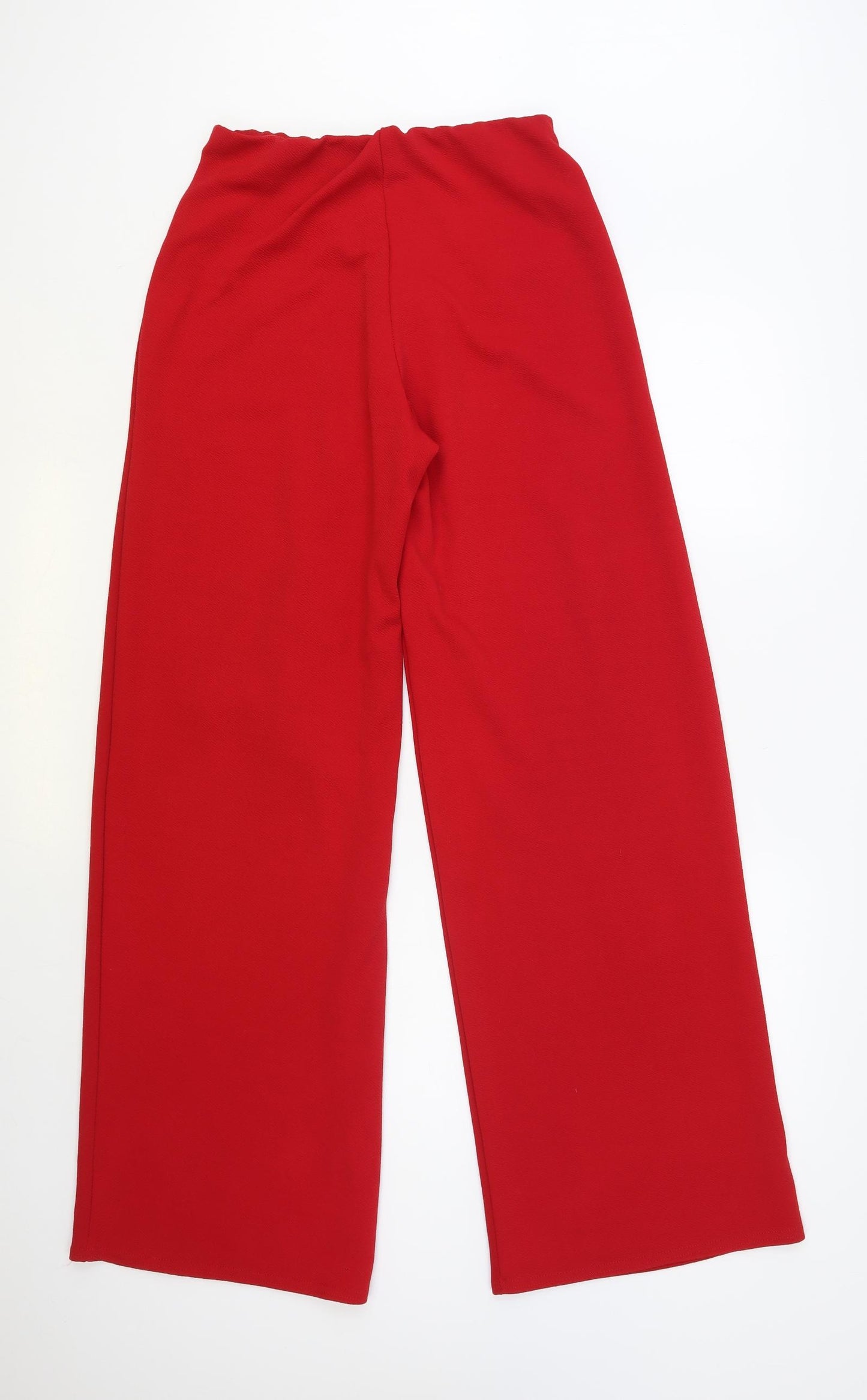 I SAW IT FIRST Womens Red Polyester Trousers Size 14 L32 in Regular