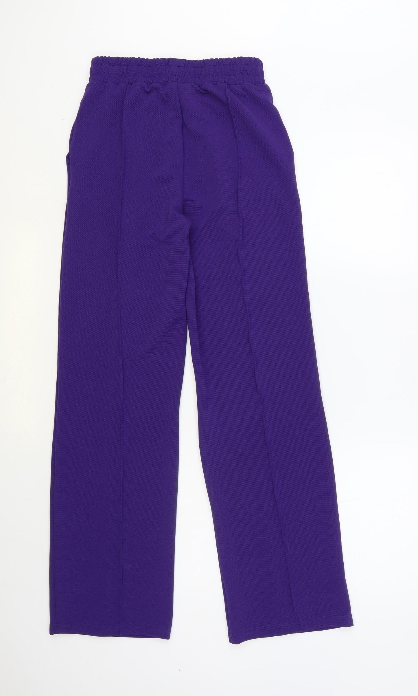 Primark Womens Purple Polyester Trousers Size 6 L31 in Regular