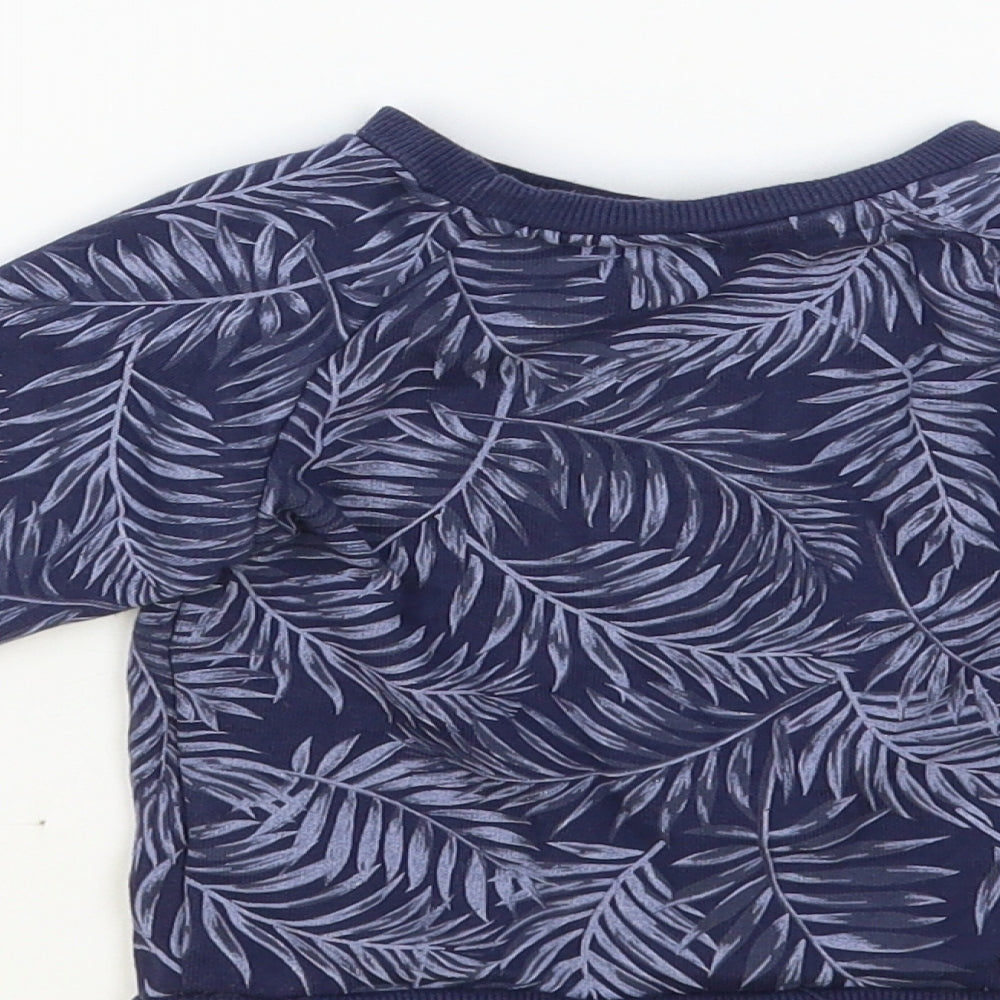 Primark Baby Blue Floral Cotton Pullover Jumper Size 9-12 Months Pullover - Surfer Dude