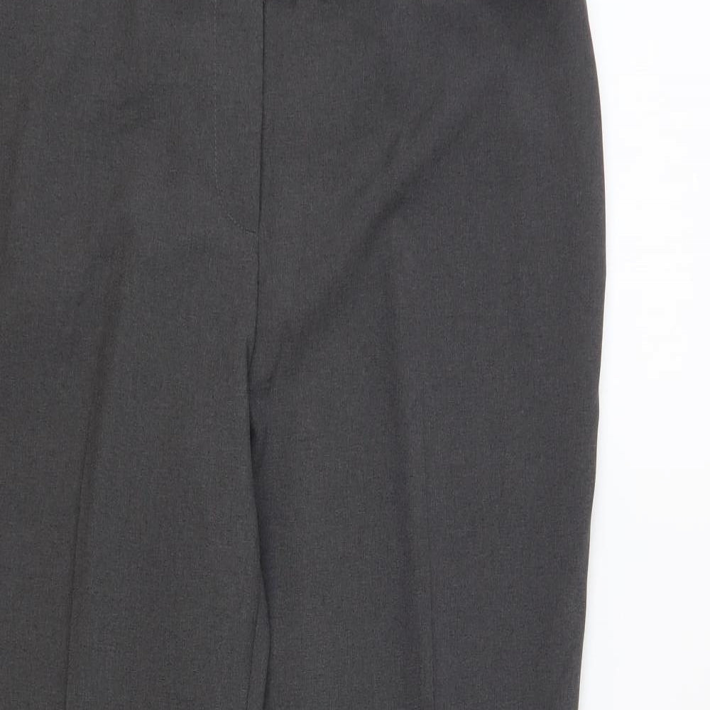 George Womens Grey Polyester Trousers Size 14 L26 in Regular Hook & Loop