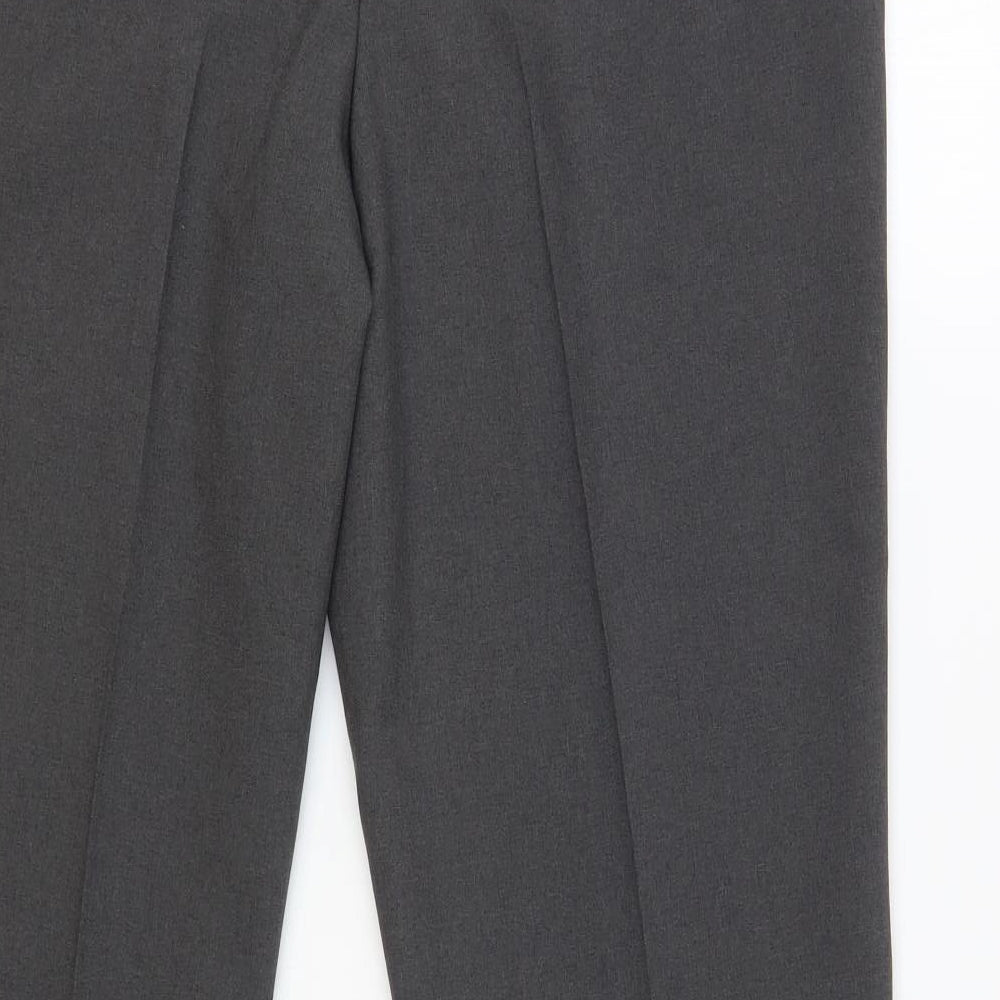 George Womens Grey Polyester Trousers Size 14 L26 in Regular Hook & Loop