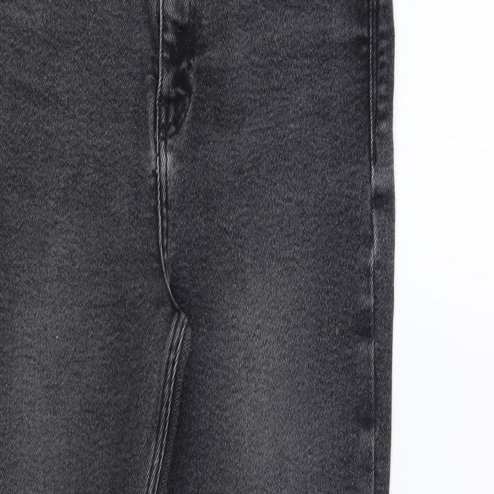 River Island Womens Grey Cotton Skinny Jeans Size 12 L29 in Regular Button