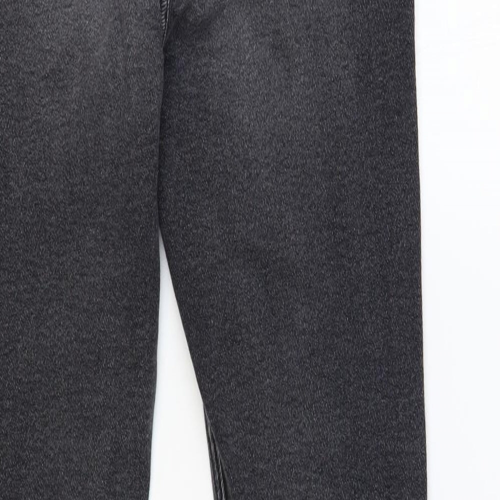 River Island Womens Grey Cotton Skinny Jeans Size 12 L29 in Regular Button