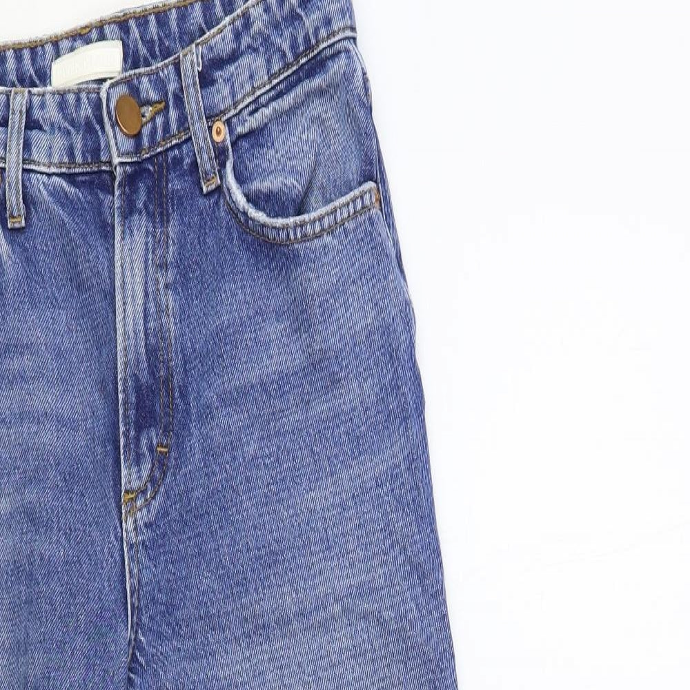 River Island Womens Blue Cotton Tapered Jeans Size 10 L27 in Regular Button