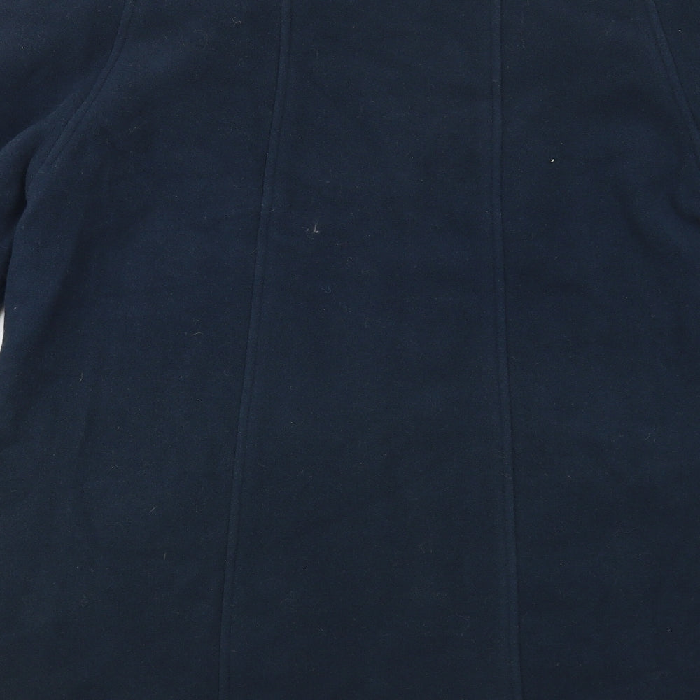 Berkertex Womens Blue Pea Coat Coat Size 14 Button