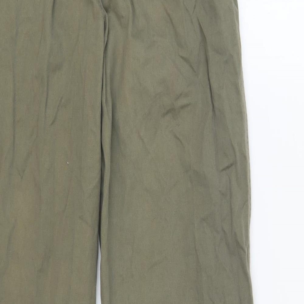 Brooker Mens Green Cotton Trousers Size M L30 in Regular Drawstring