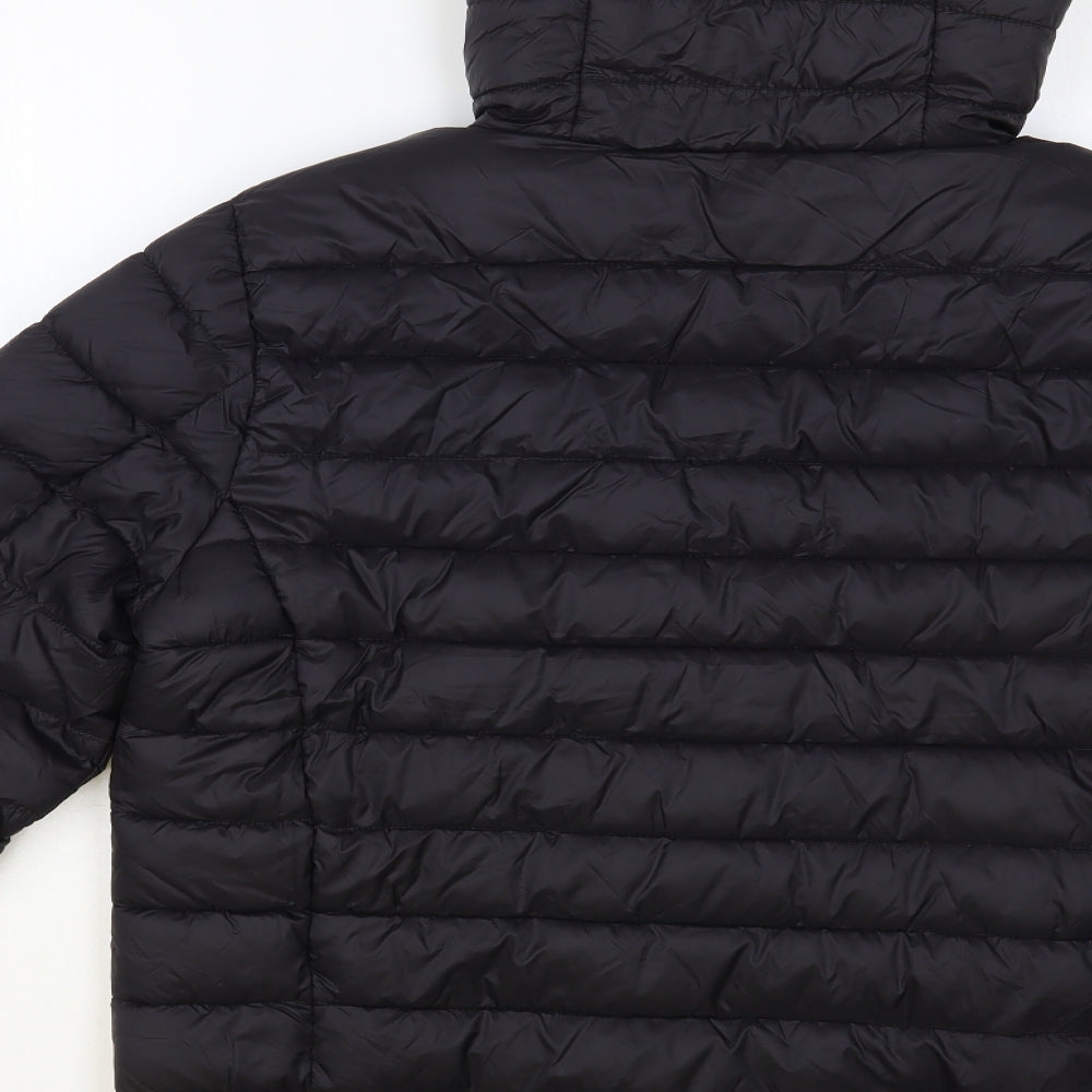 Primark Mens Black Quilted Jacket Size M Zip