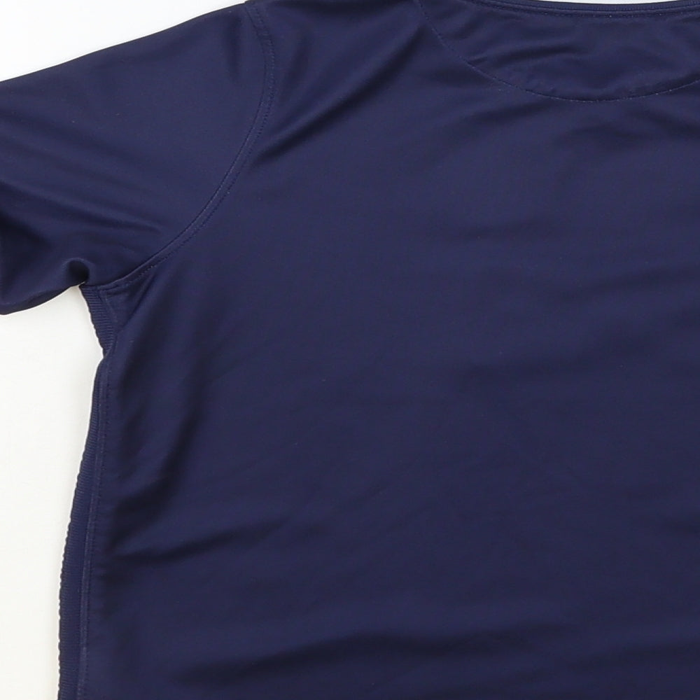 Nike Boys Blue Polyester Pullover T-Shirt Size 7-8 Years V-Neck Pullover - Paris Saint Germain