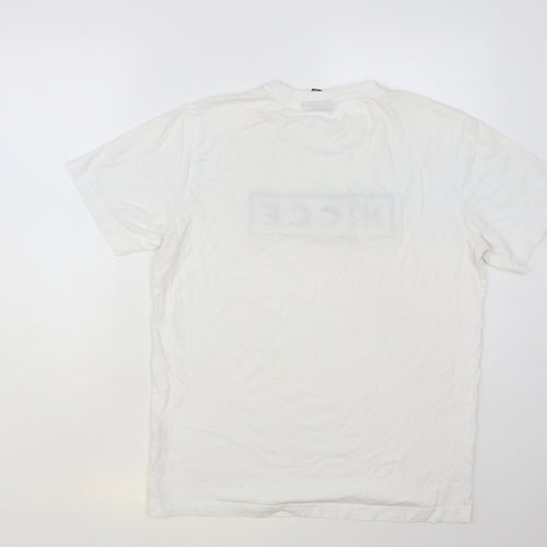NICCE Mens White Cotton T-Shirt Size S Crew Neck